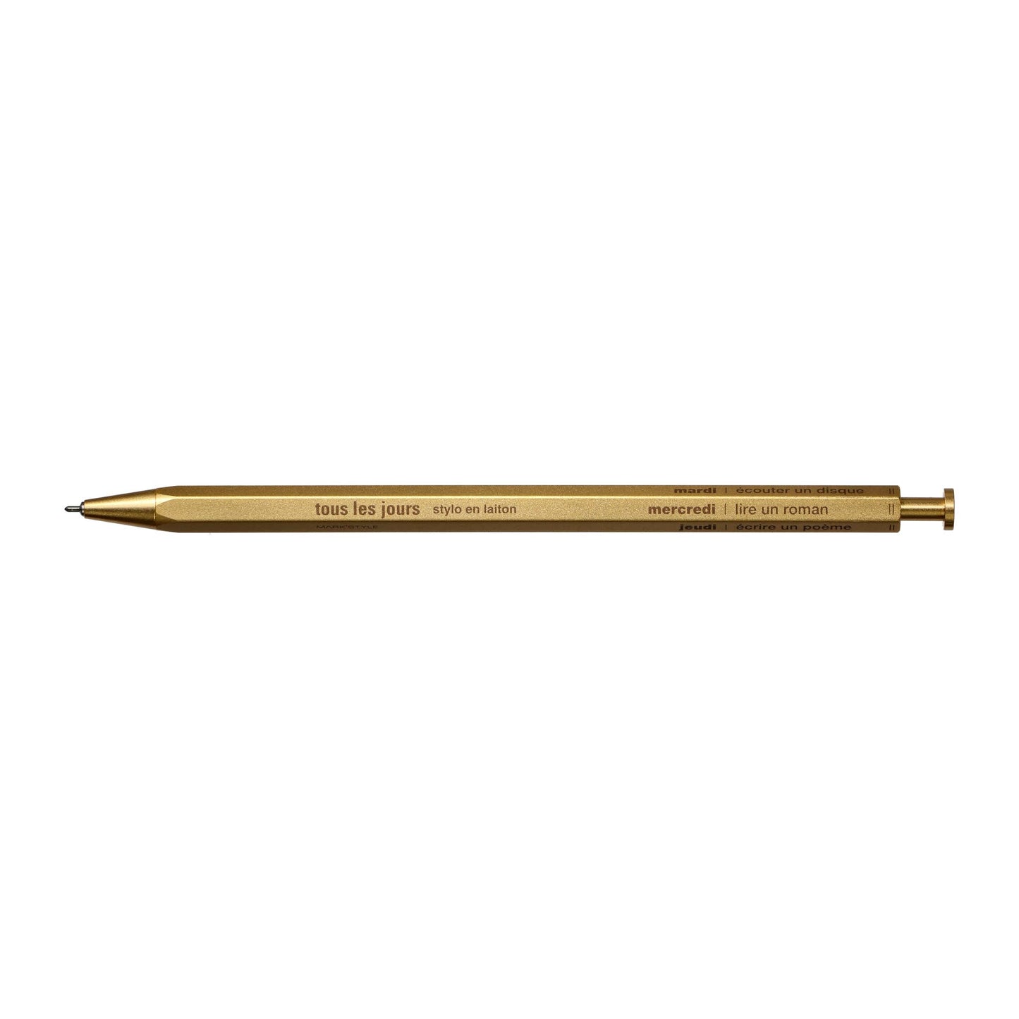 Gel Brass Ballpoint Pen | MARK'STYLE