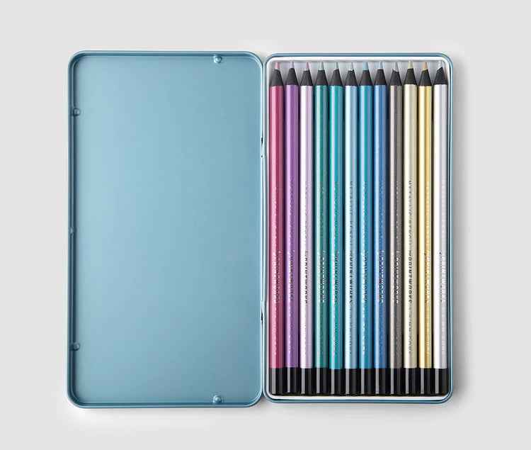 12 Color Pencils | Metallic