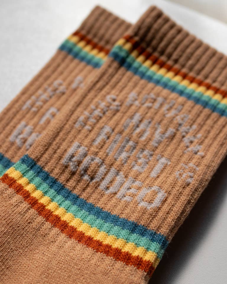 Actually My First Rodeo Western Socks