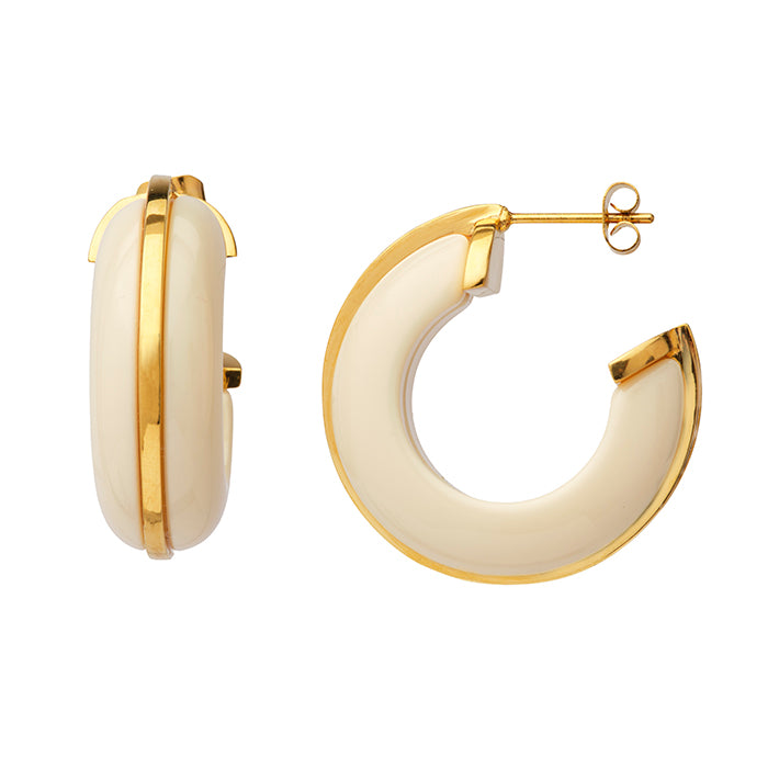 Ivory Resin Earrings