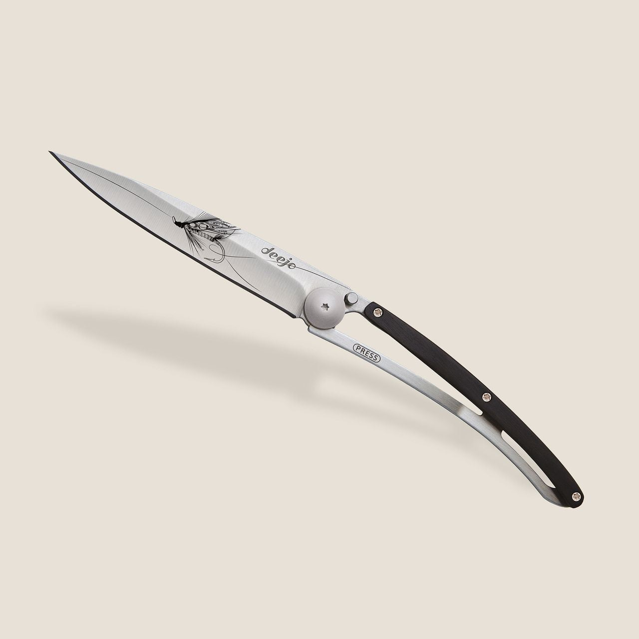 Deejo 37G Ebony Wood / Silver Wilkinson Pocket Knife
