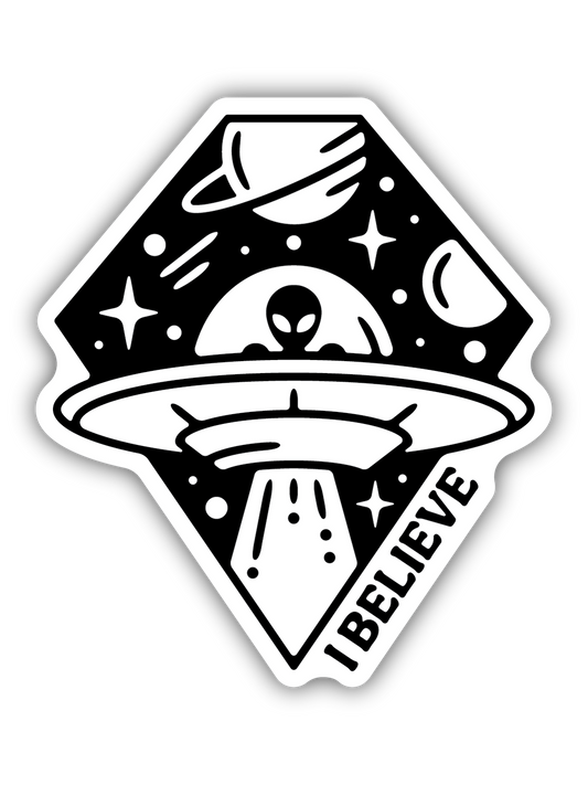 I Believe UFO Sticker