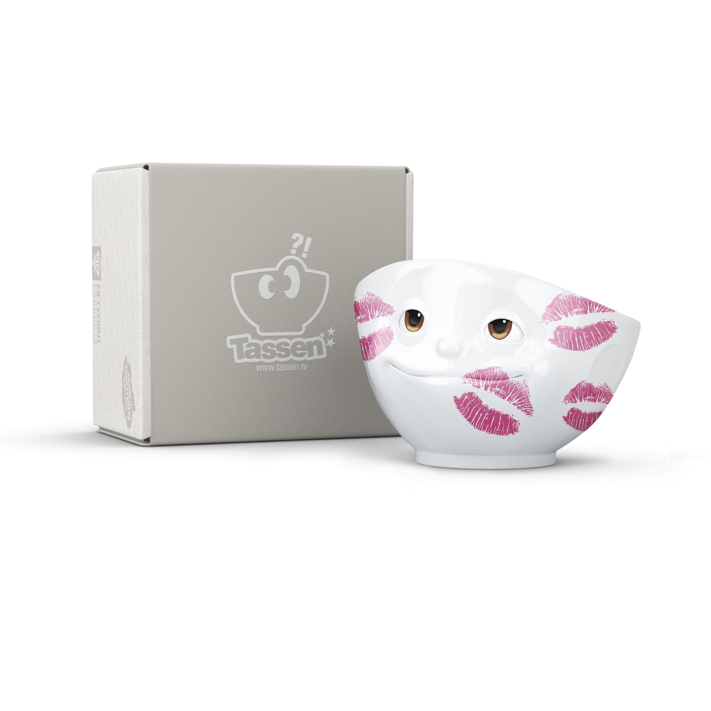 16 Oz. Limited Edition Bowl with Colorful Eyes & Kiss Marks