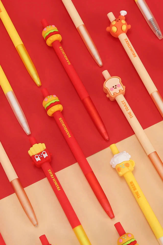 Fast Food Retractable Gel Pens