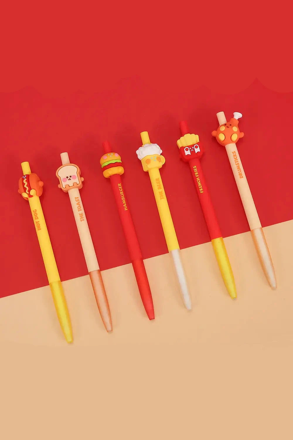 Fast Food Retractable Gel Pens