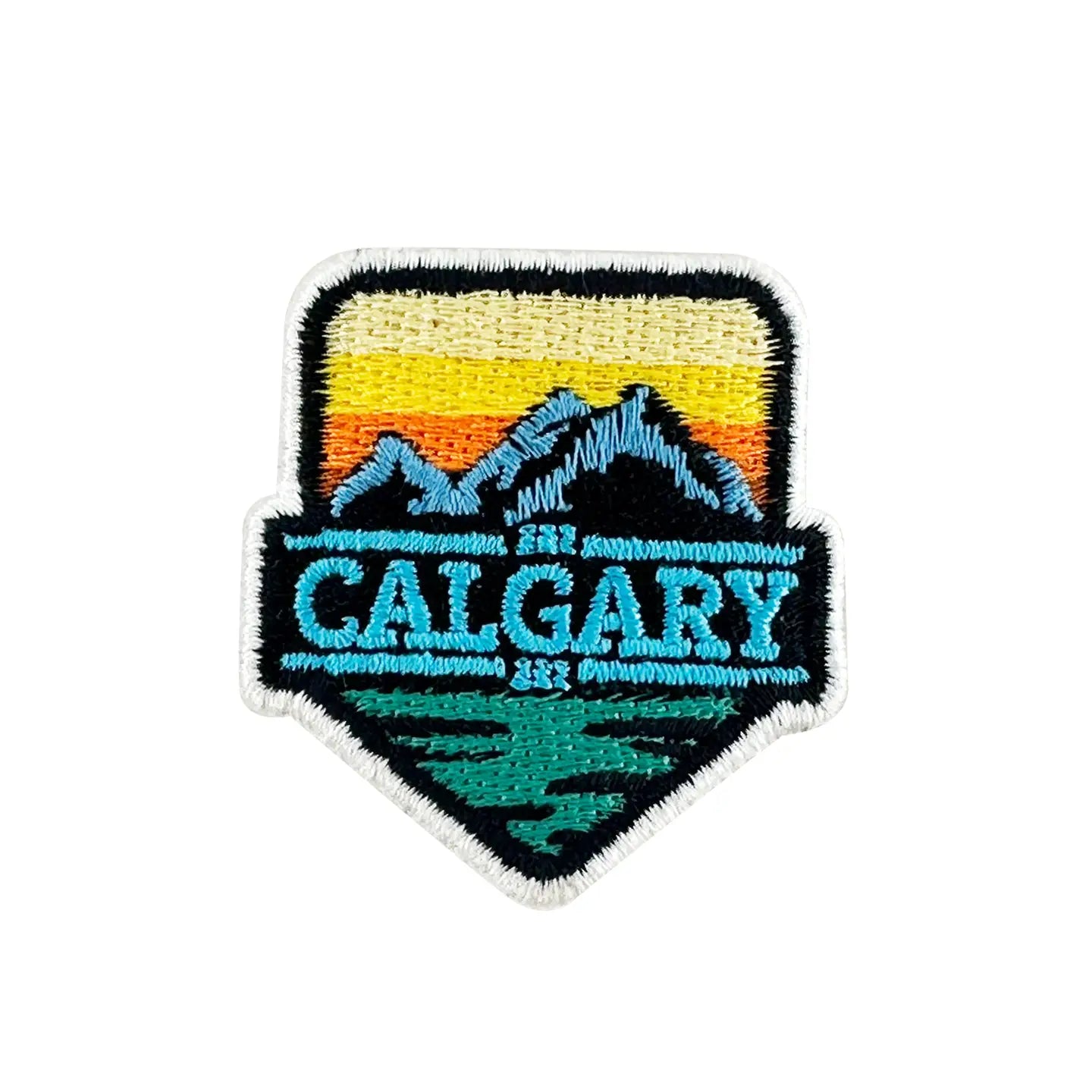 Calgary Mountain Iron-On Embroidery Patch