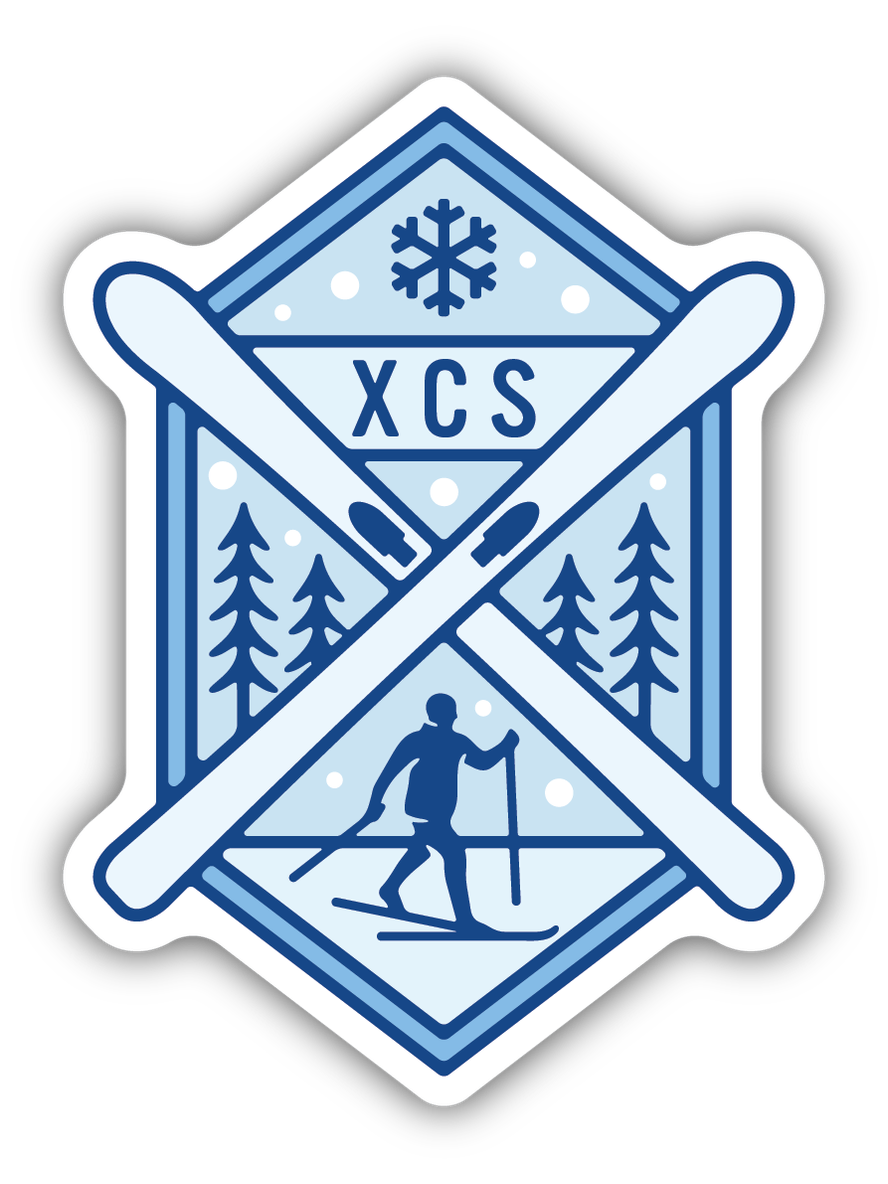Cross Country Skiing Sticker