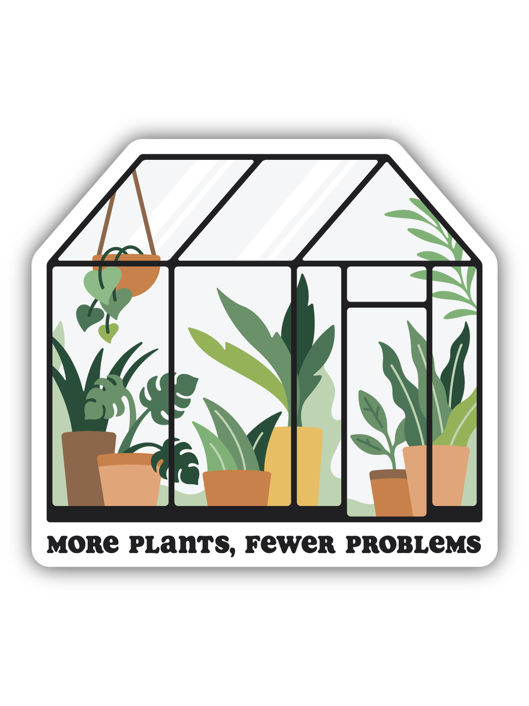 More Plants Fewer Problems Sticker