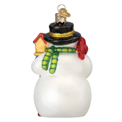 Snowman with Cardinal Ornament