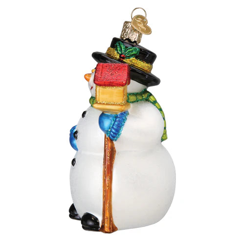 Snowman with Cardinal Ornament