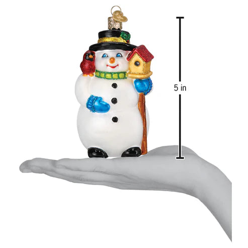 Snowman with Cardinal Ornament