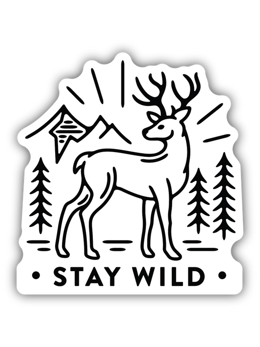 Stay Wild Deer Sticker