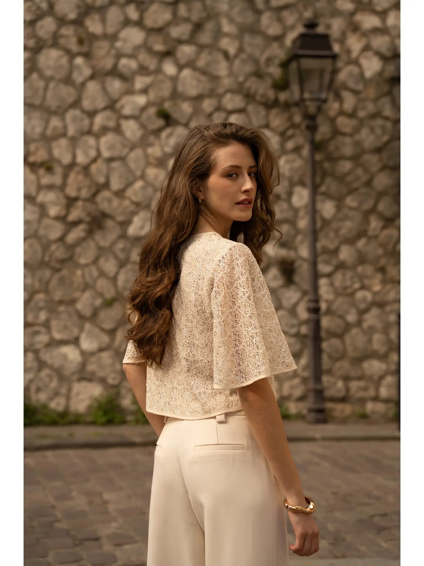 Sequin Lace Top