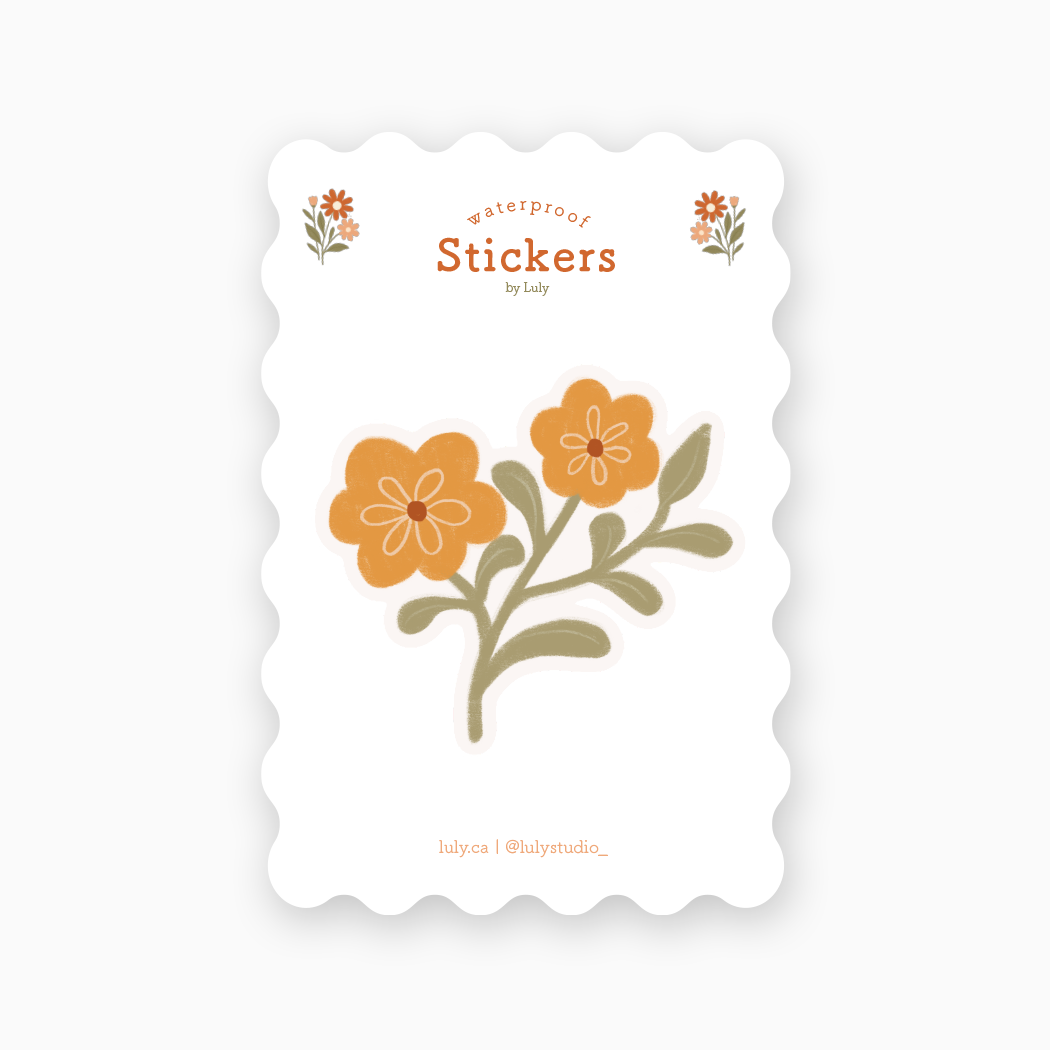 Cute Flower | Premium Matte Waterproof Vinyl Sticker