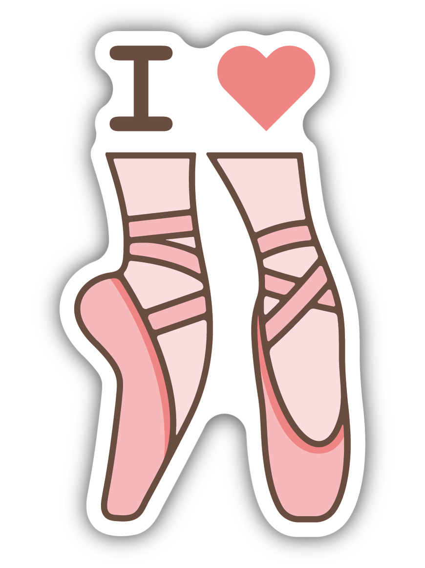 I Love Ballet Sticker