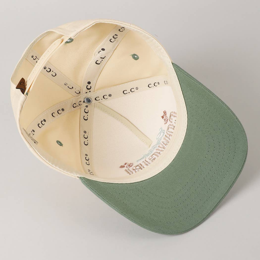 Caffeine Cowgirl One Cup At A Time Lettering Embroidery Cap