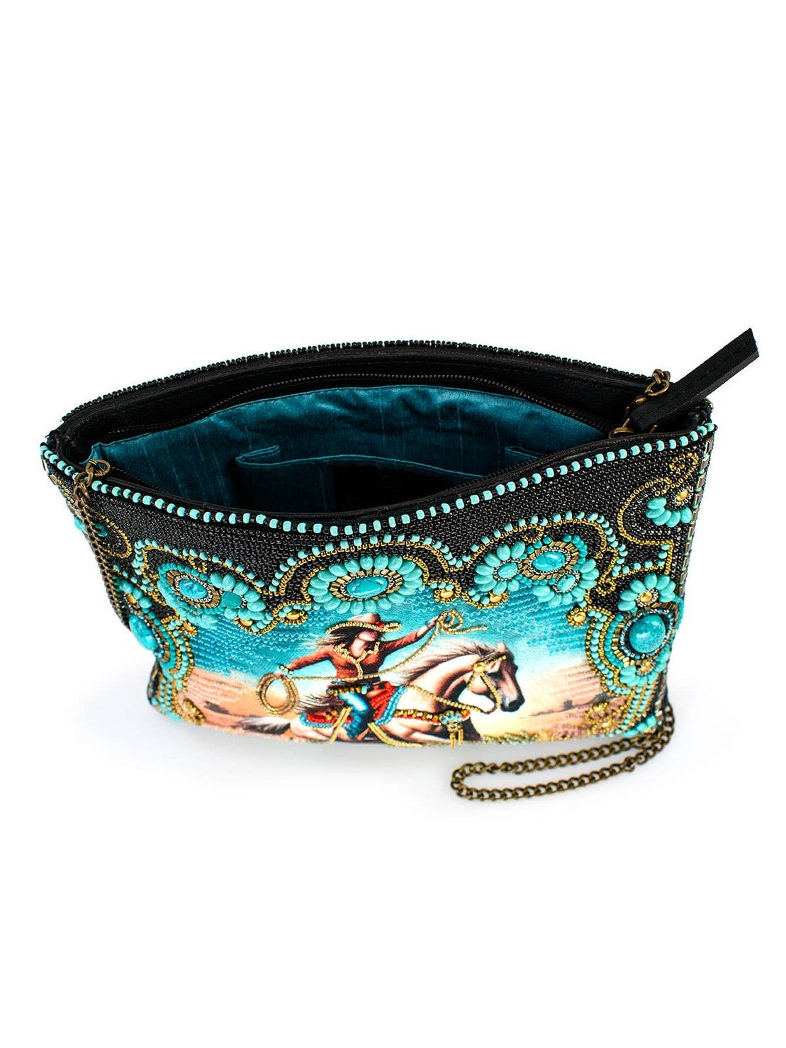 Cowgirl Beaded and Embroidered Western Crossbody Handbag