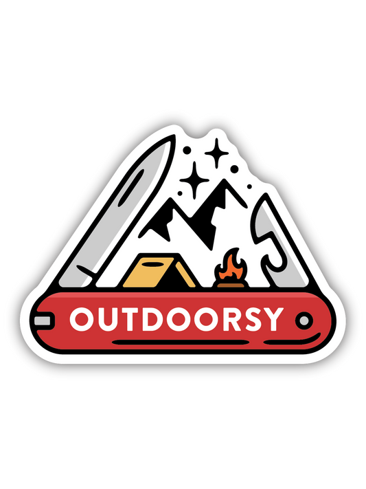 Outdoorsy Pocket Knife Sticker