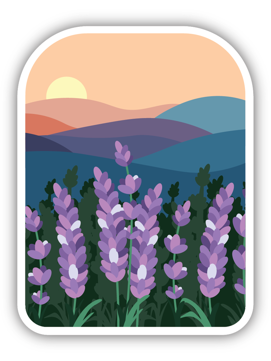 Lavender Landscape Sticker