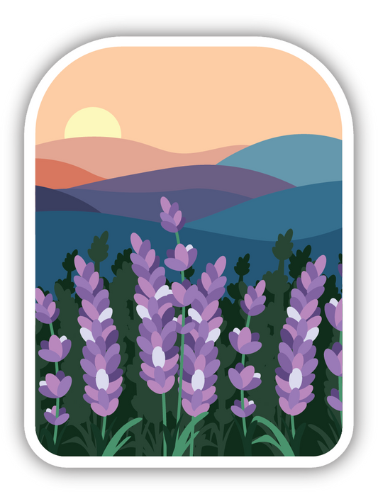 Lavender Landscape Sticker