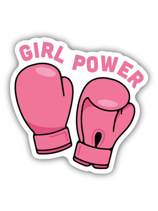 Girl Power Boxing Gloves Sticker