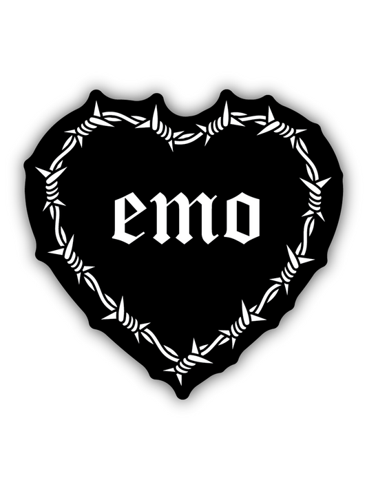 Emo Barbed Wire Heart Sticker