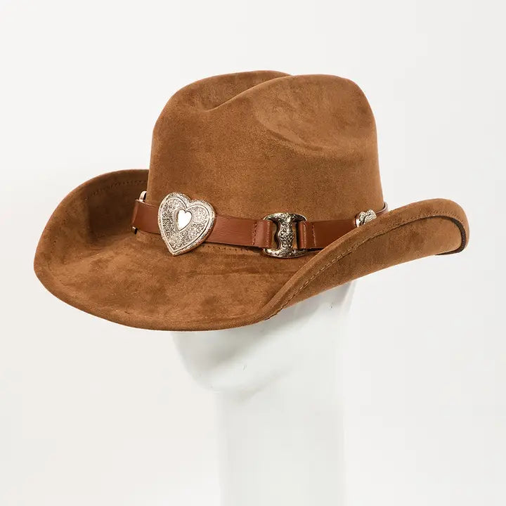 Western Heart Buckle Cowboy Hat