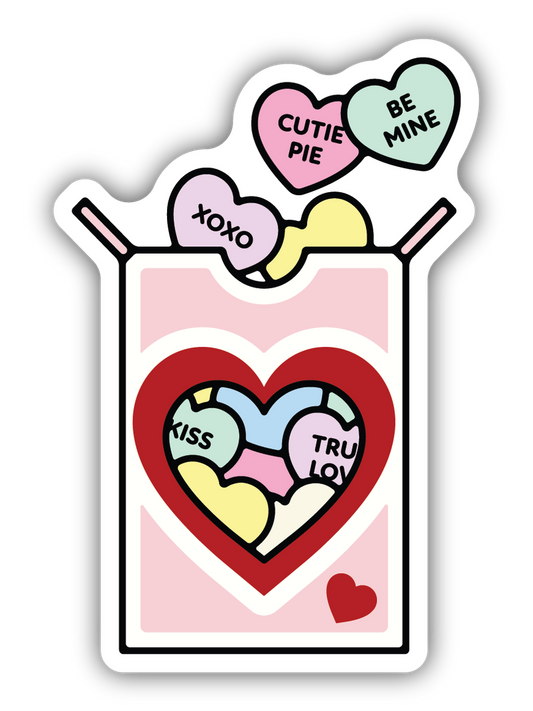 Conversation Hearts Sticker
