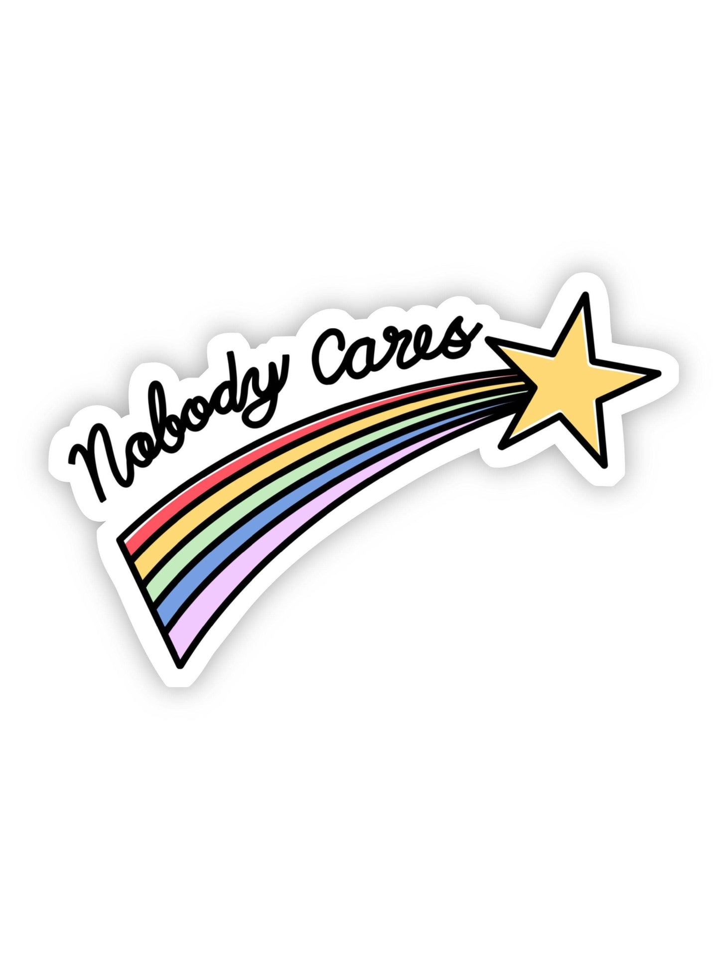 Nobody Cares Shooting Star Sticker