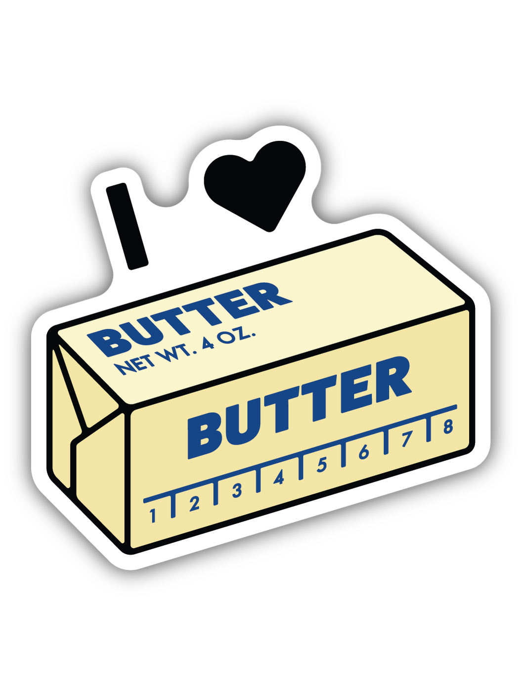 I Love Butter Sticker