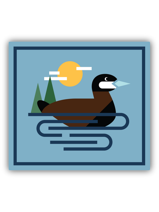 Ruddy Duck Geometric Sticker