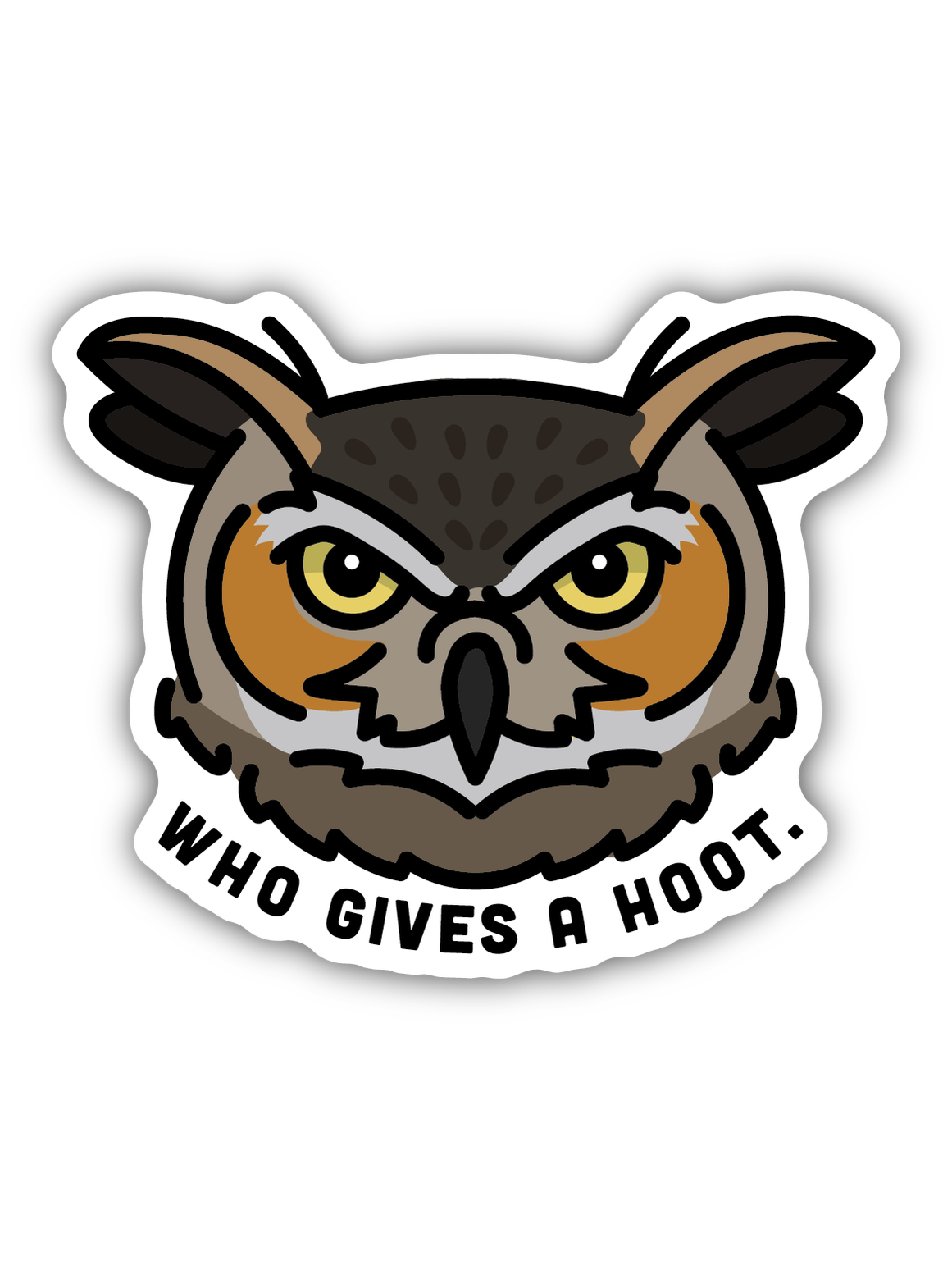 Who Gives A Hoot Owl Sticker