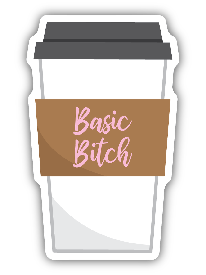 Basic Bitch Coffee Cup Sticker