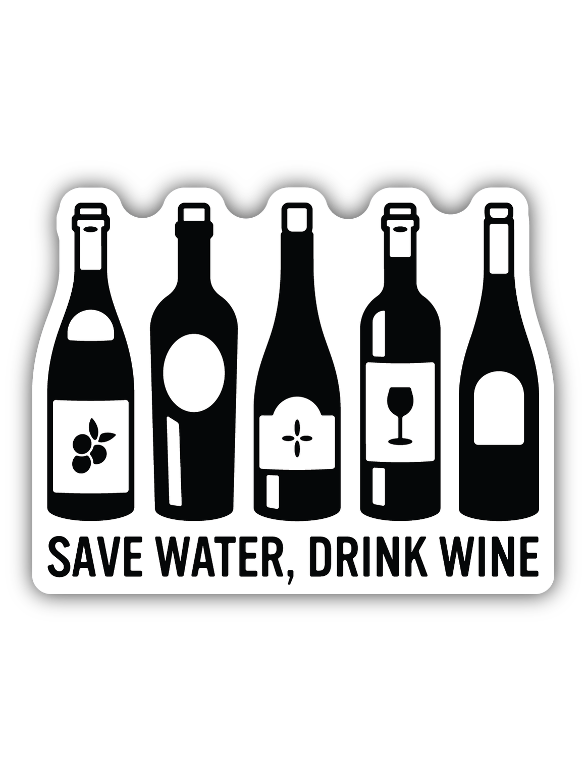 Save Water Drink Wine Sticker