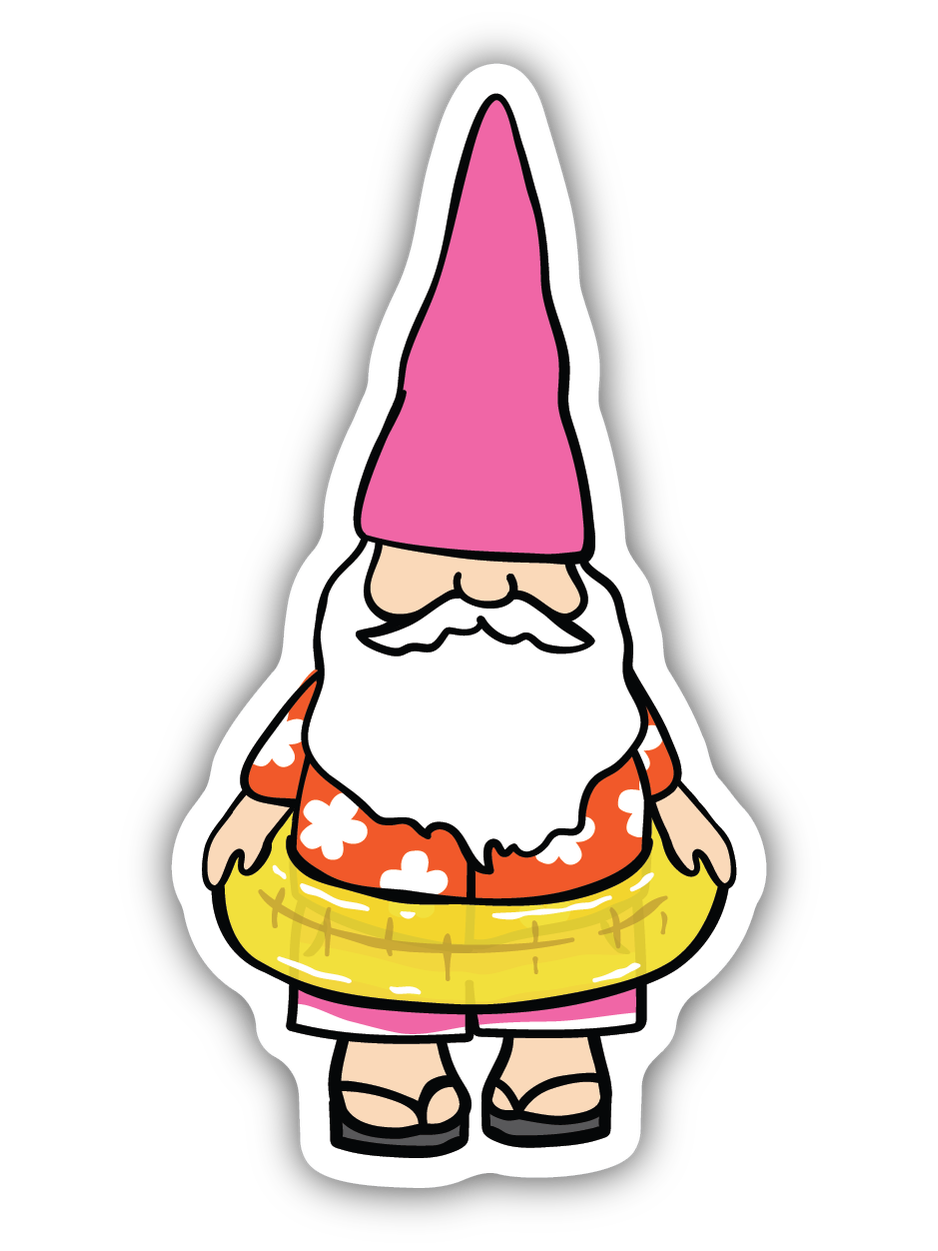 Gnome With An Intertube Sticker
