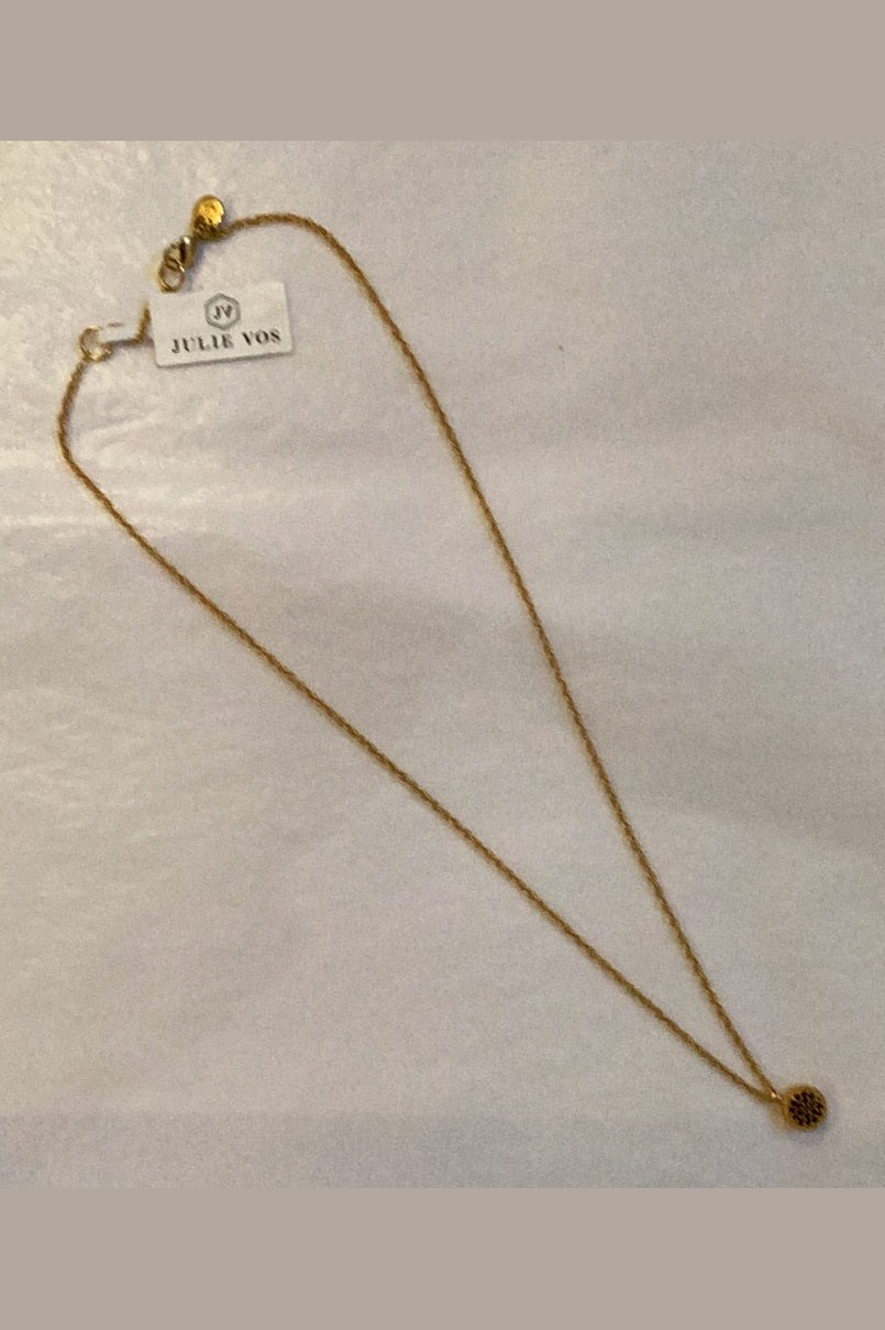 Julie Vos Solitaire Delicate Necklace