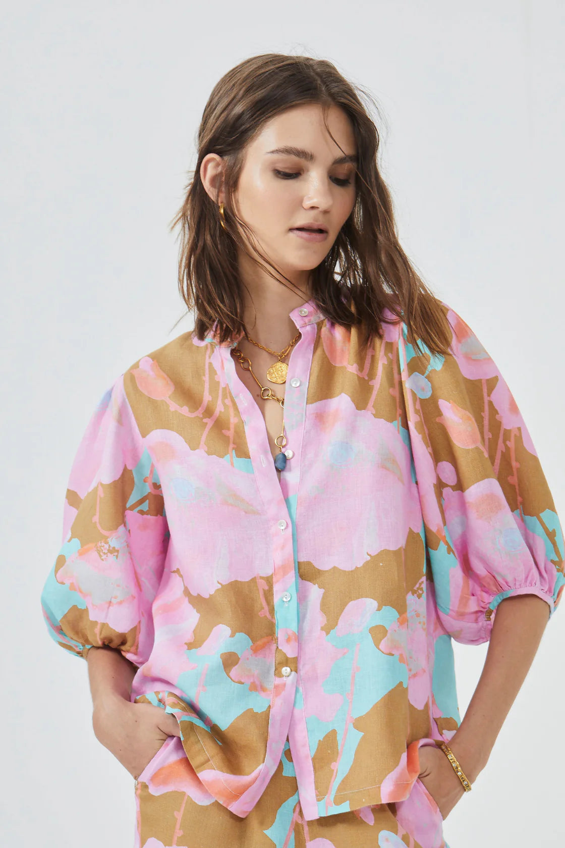 Bubble Linen Shirt | Aquarela