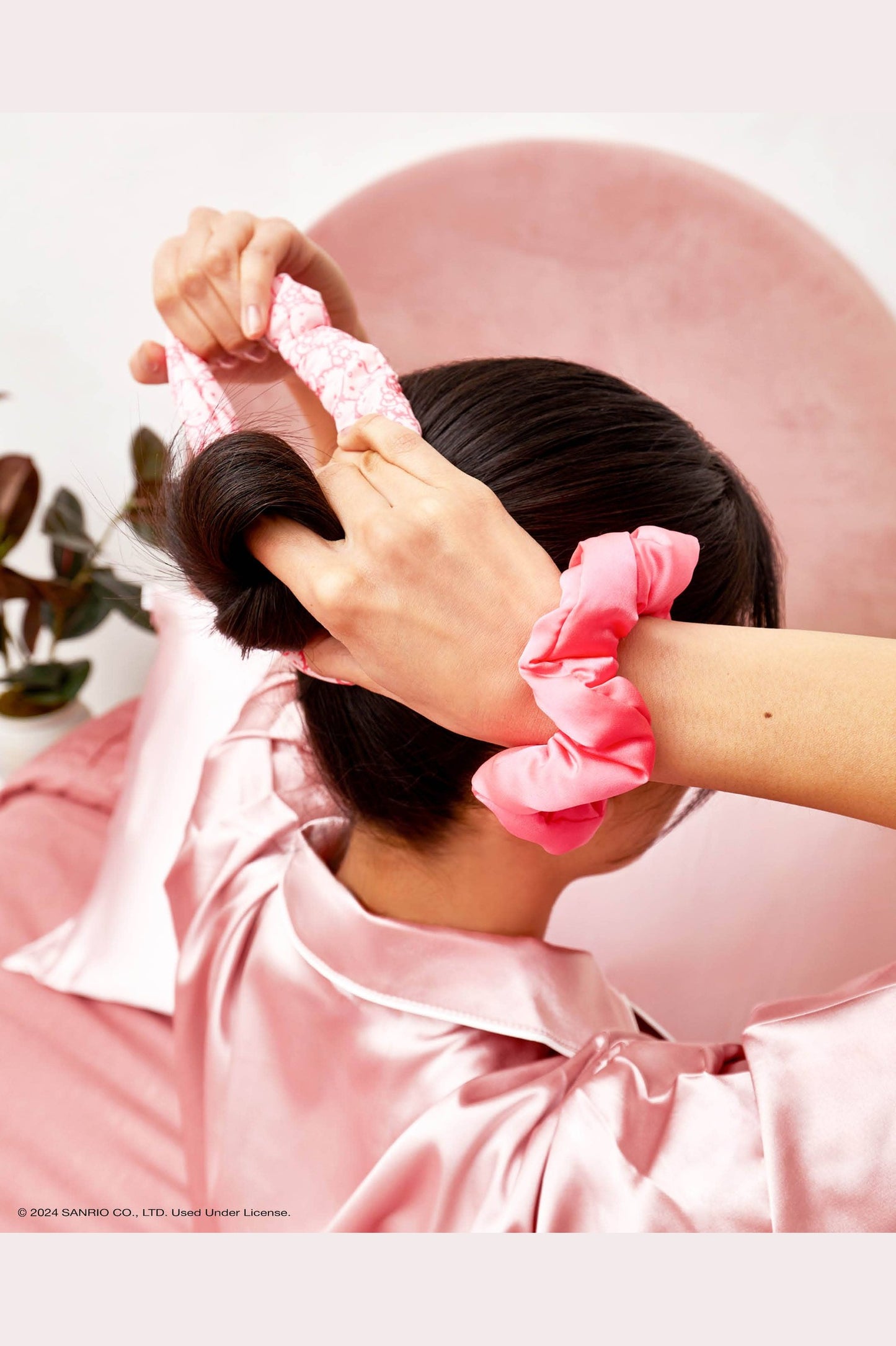 Hello Kitty x Kitsch Recycled Fabric Puffy Scrunchies 3pc Set