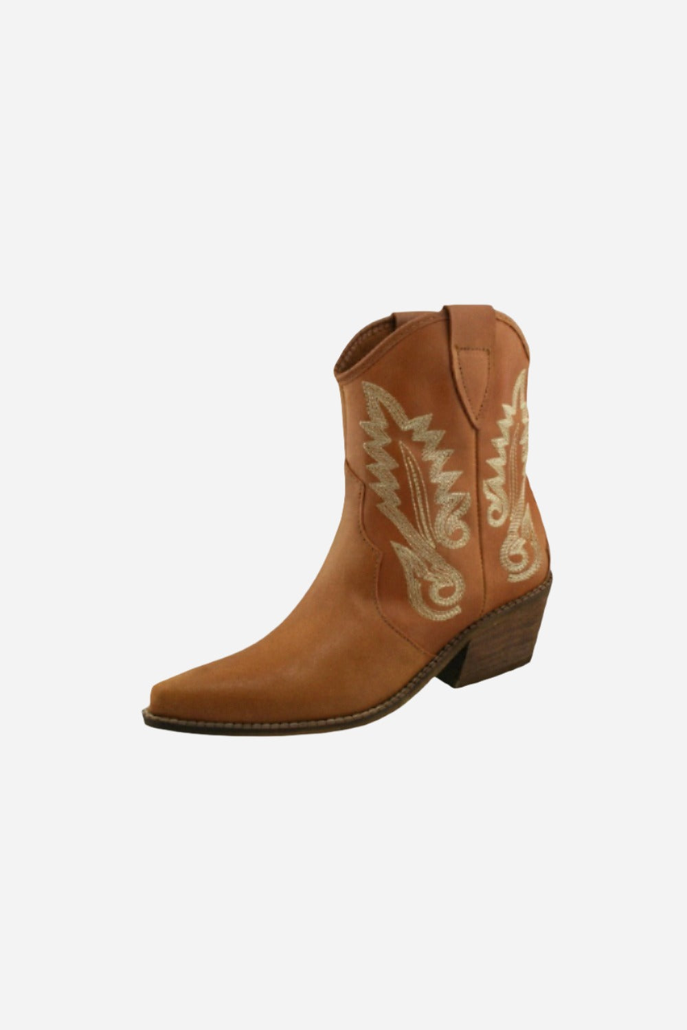 Dekins Western Cowboy Booties | Tan Leather