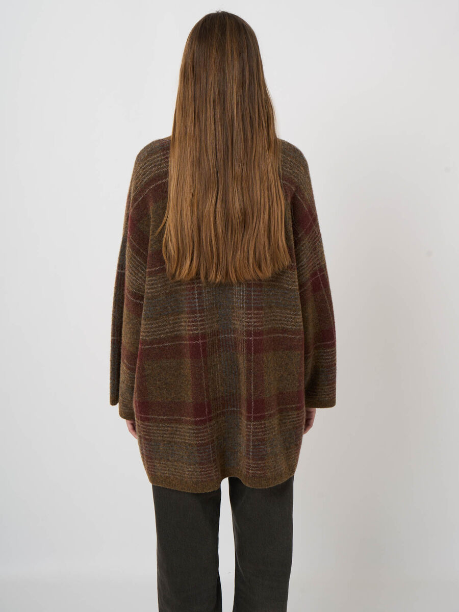 Wool-Alpaca Jacquard Jacket Cardigan
