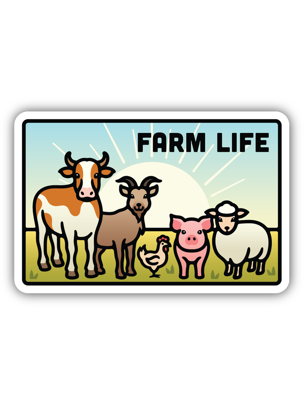 Farm Life Animals Sticker