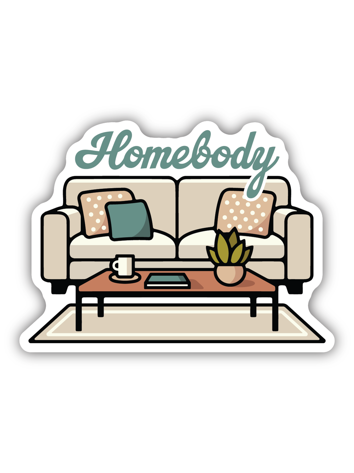 Homebody Couch Sticker