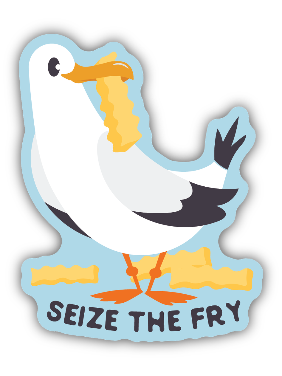 Seize The Fry Seagull Sticker