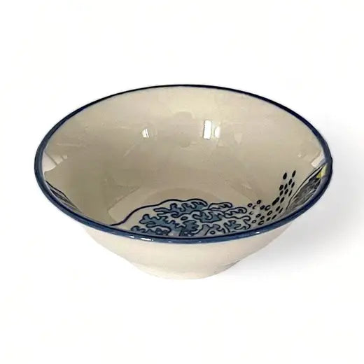 Great Wave 3.75" Porcelain Sauce Dish