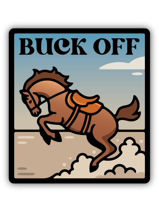 Buck Off Bronco Sticker