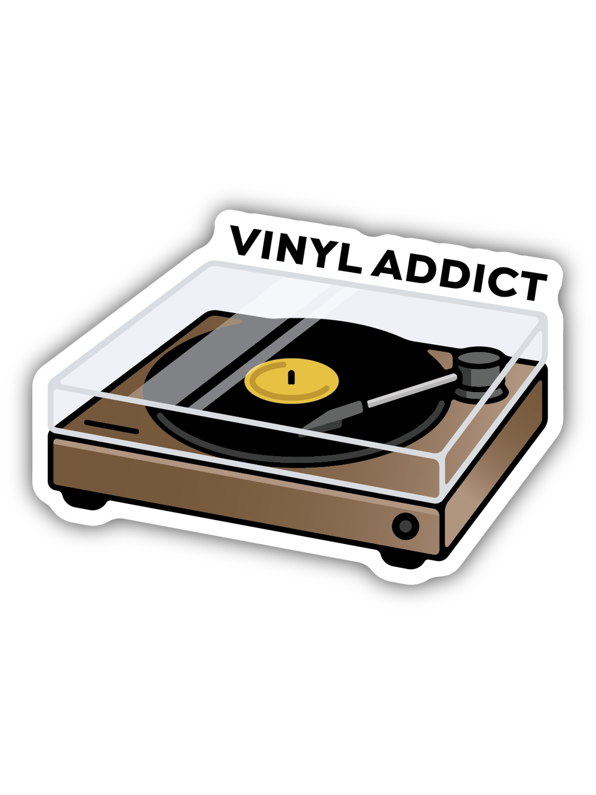 Vinyl Addict Record Player Sticker