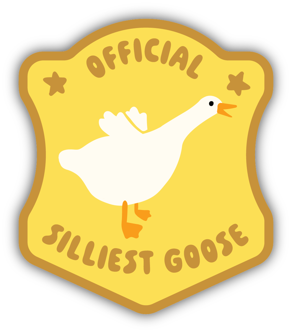 Official Silliest Goose Badge Sticker