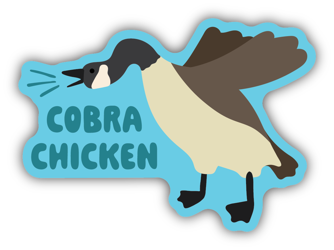 Cobra Chicken Sticker
