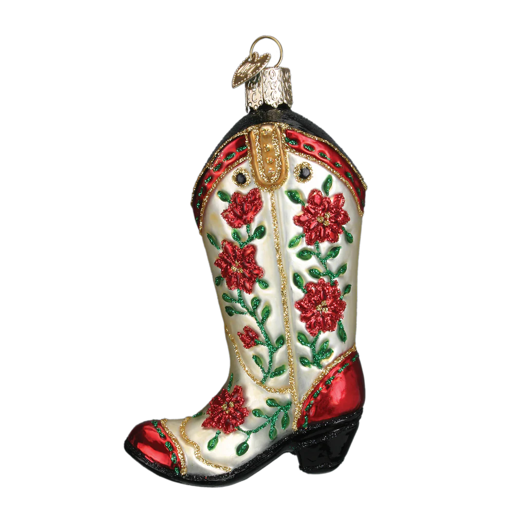 Christmas Cowgirl Boot