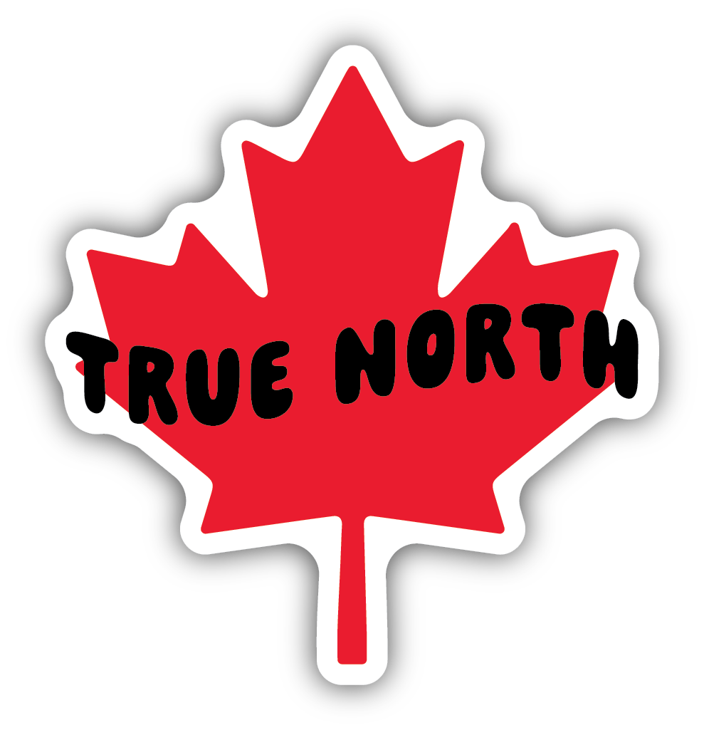 True North Maple Leaf Sticker